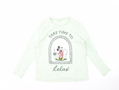 TU Mickey & Friends Women's Green Pyjama Top S