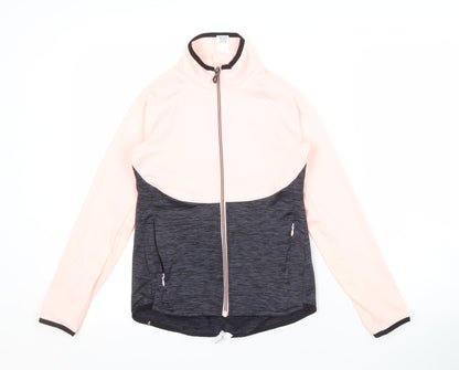 Decathlon Girls Pink Black Track Jacket - 10-11 Years