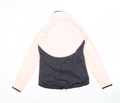 Decathlon Girls Pink Black Track Jacket - 10-11 Years