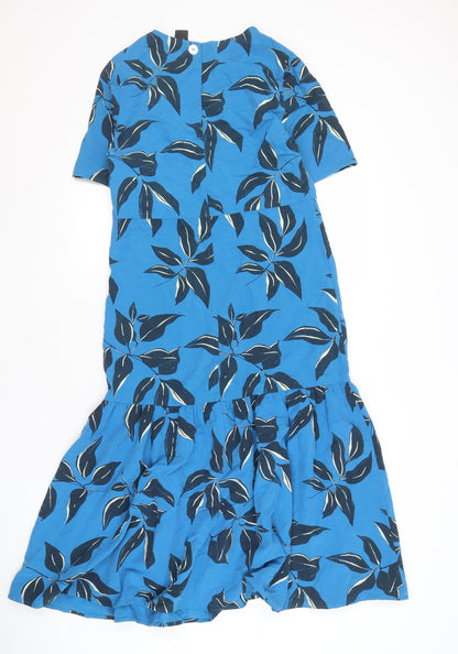 Autograph Women's Blue Floral Maxi Dress Size 8