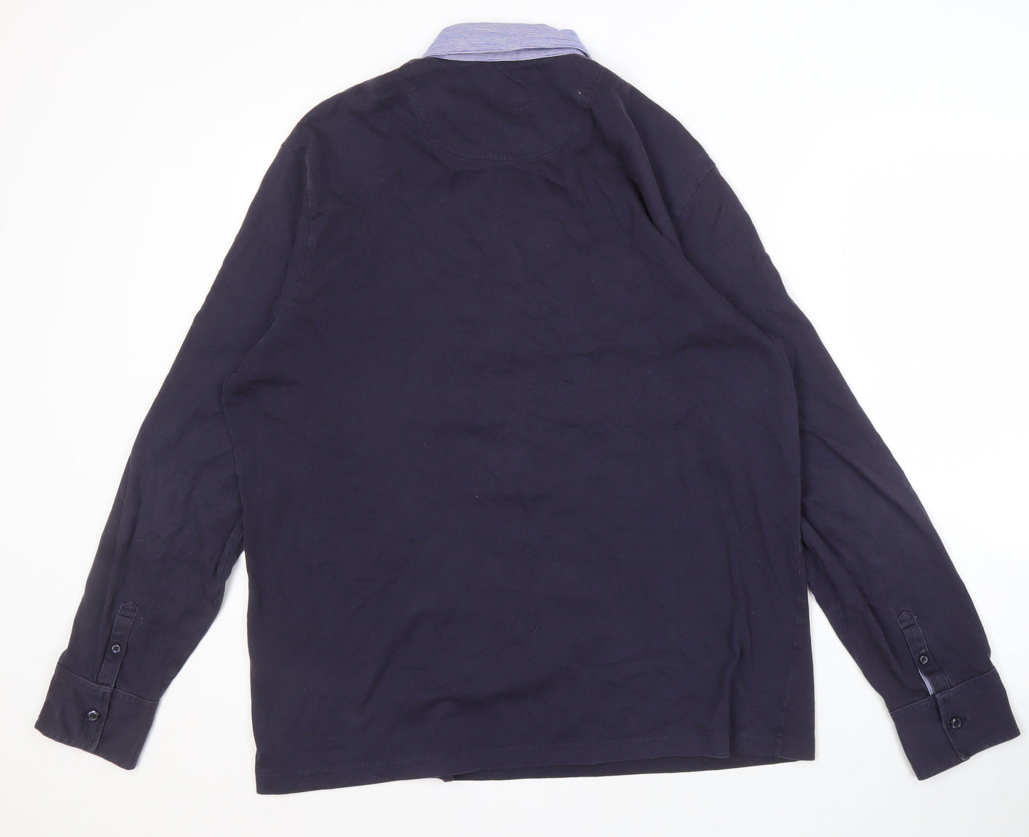 Marks and Spencer Blue Long Sleeve Polo M