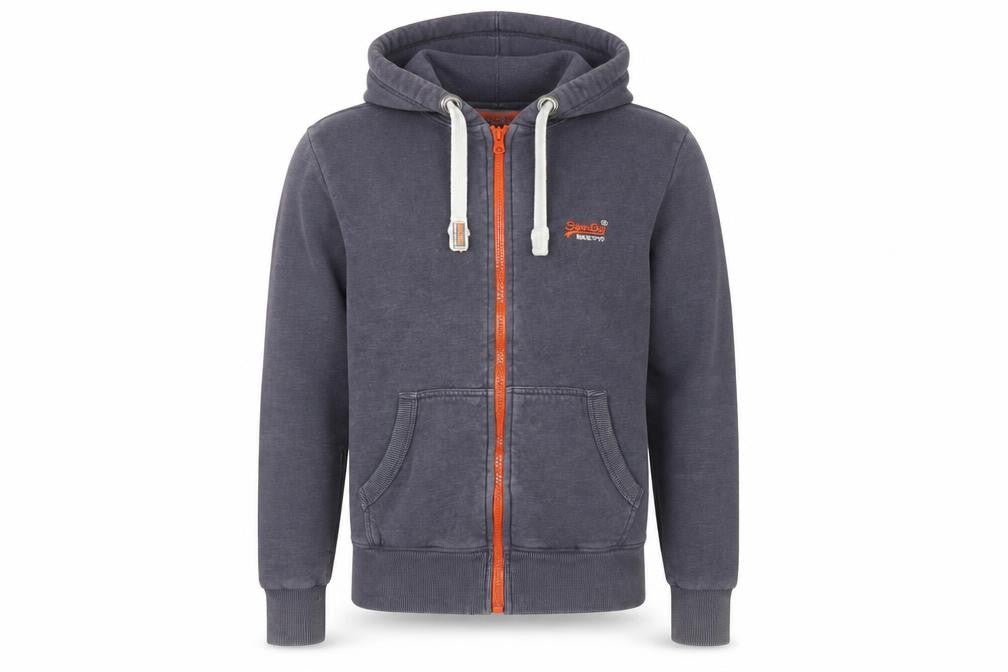 Mens UK Size S Superdry Grey Full Zip Hoodie