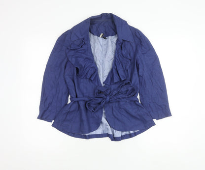 Topshop Women's Blue Blazer UK 10 Regular