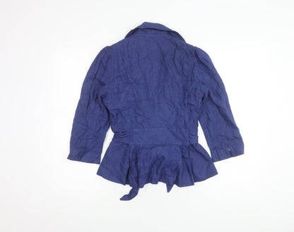 Topshop Women's Blue Blazer UK 10 Regular