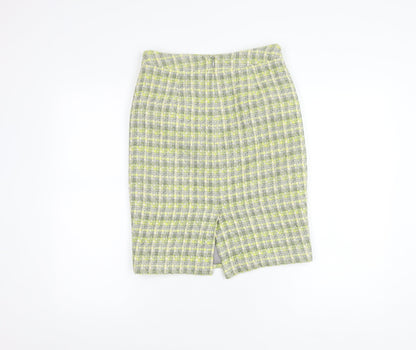 Laura Ashley Women's Check Knee Length Skirt, Size 6, Multicoloured