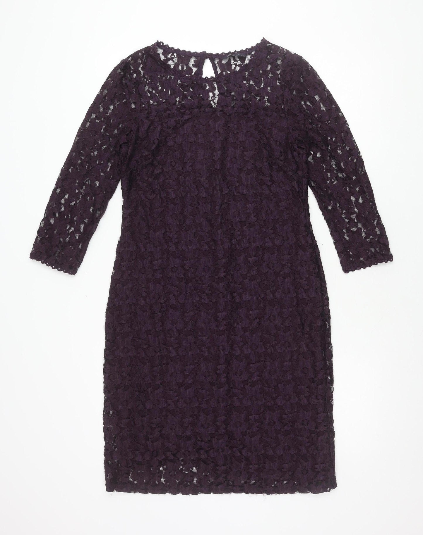 Marks and Spencer Women's Purple Floral Long Dress Size 10
