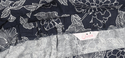 Julipa Women's Blue A-Line Floral Midi Skirt