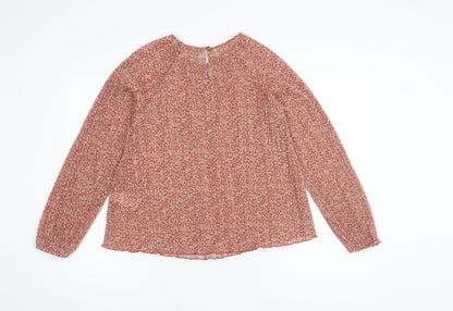 Womens UK Size 10 Marks and Spencer Red Basic Blouse