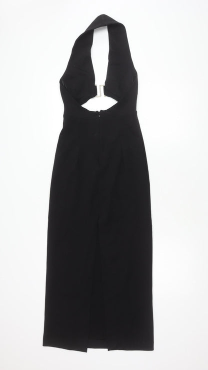 Zara Women’s Black Halter Midi Sheath Dress XS