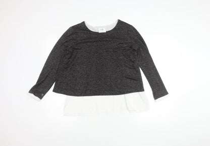 Womens UK Size 12 Wallis Black Basic Blouse