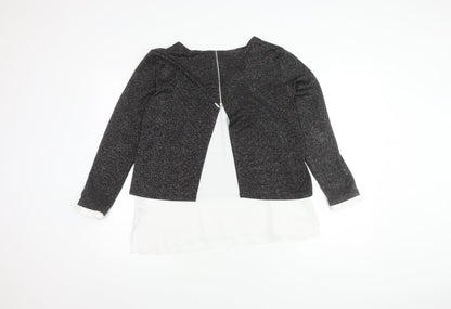 Womens UK Size 12 Wallis Black Basic Blouse