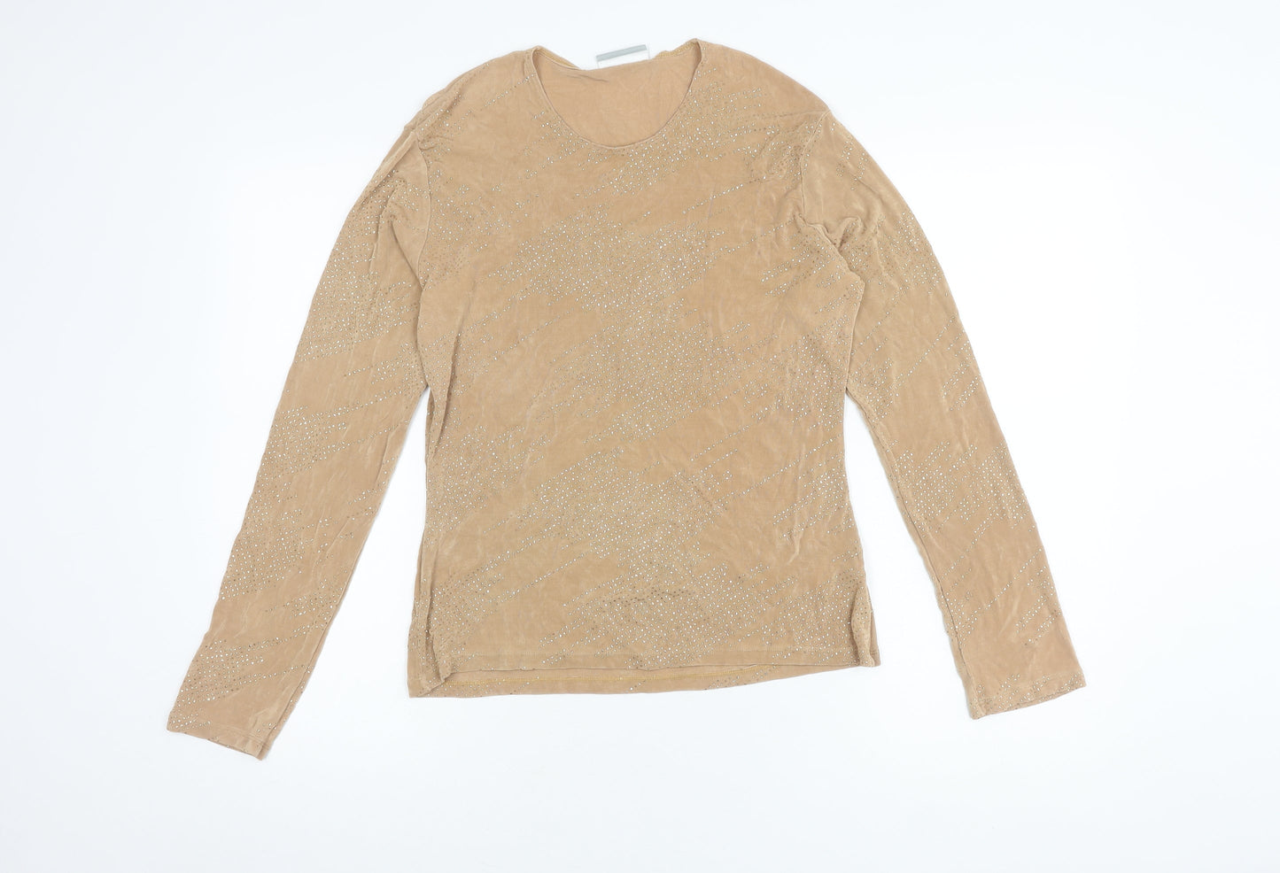 Womens UK Size 16 Wallis Beige Basic T-Shirt