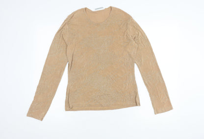 Womens UK Size 16 Wallis Beige Basic T-Shirt