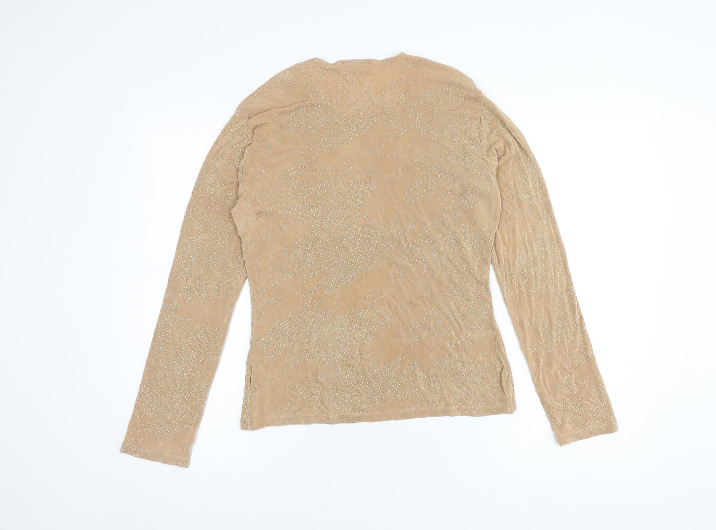 Womens UK Size 16 Wallis Beige Basic T-Shirt