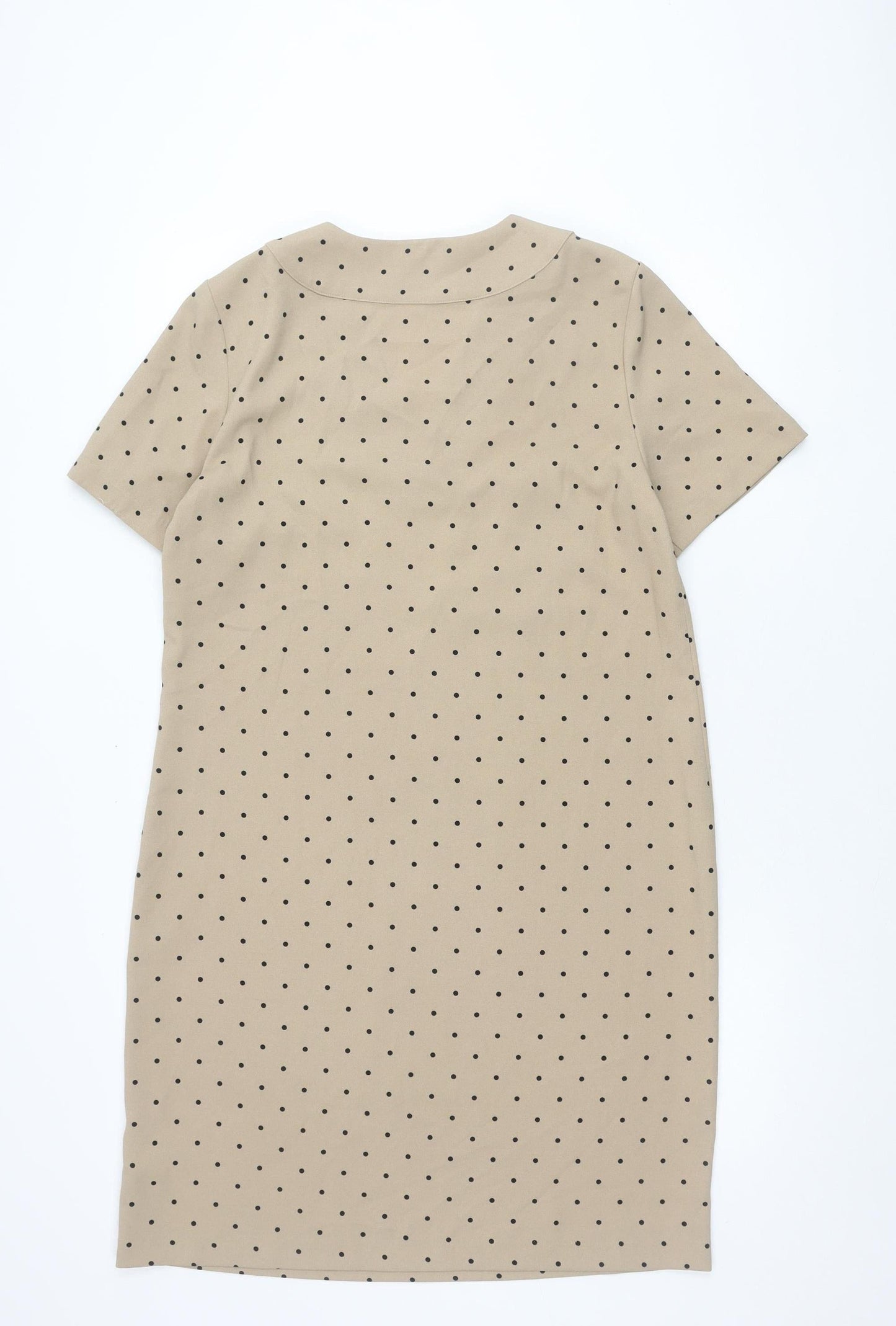 Marks and Spencer Women Beige Polka Dot Dress Size 12