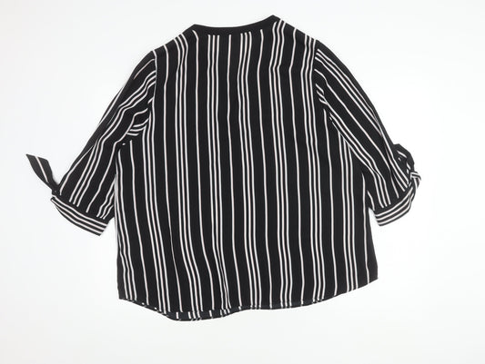 Womens UK Size 20 Debenhams Black Basic Blouse