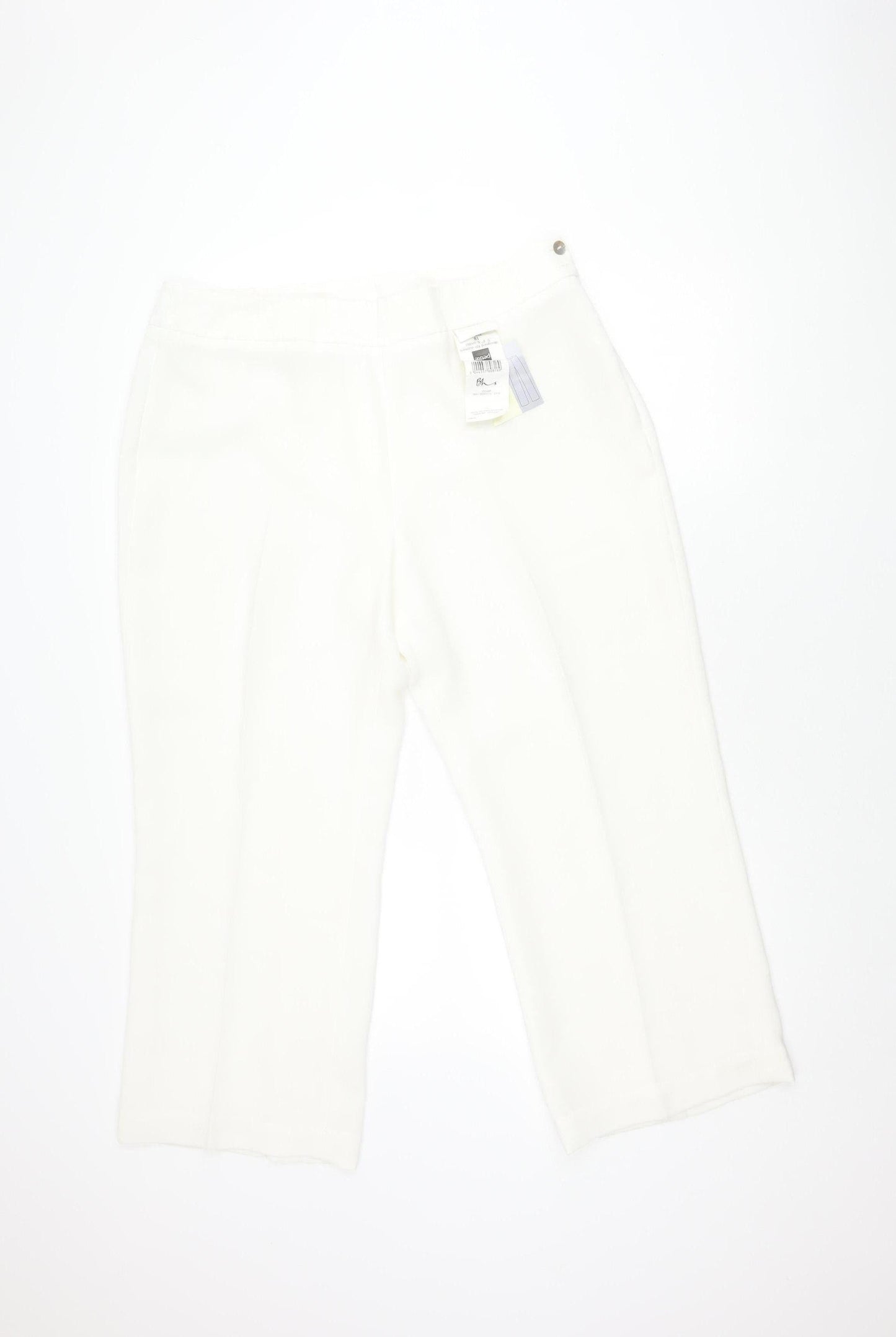 Womens UK Size 18 BHS  Cropped Ivory Trousers