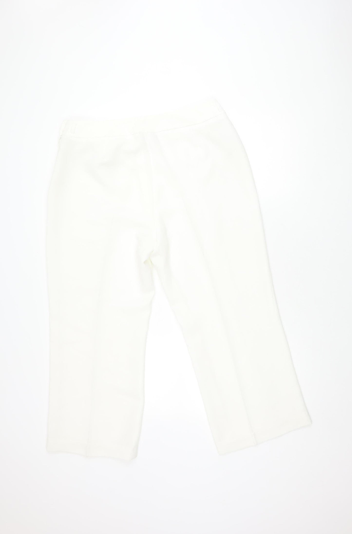 Womens UK Size 18 BHS  Cropped Ivory Trousers