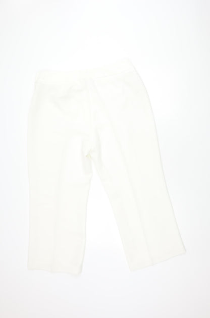 Womens UK Size 18 BHS  Cropped Ivory Trousers