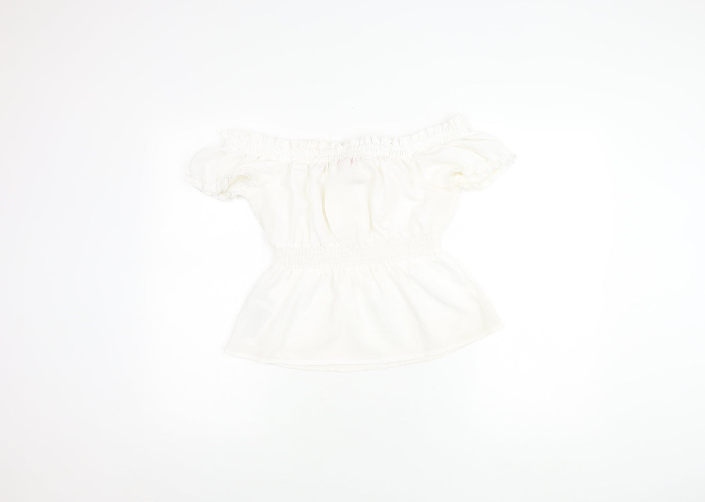Womens UK Size 12 GUESS White Basic Blouse