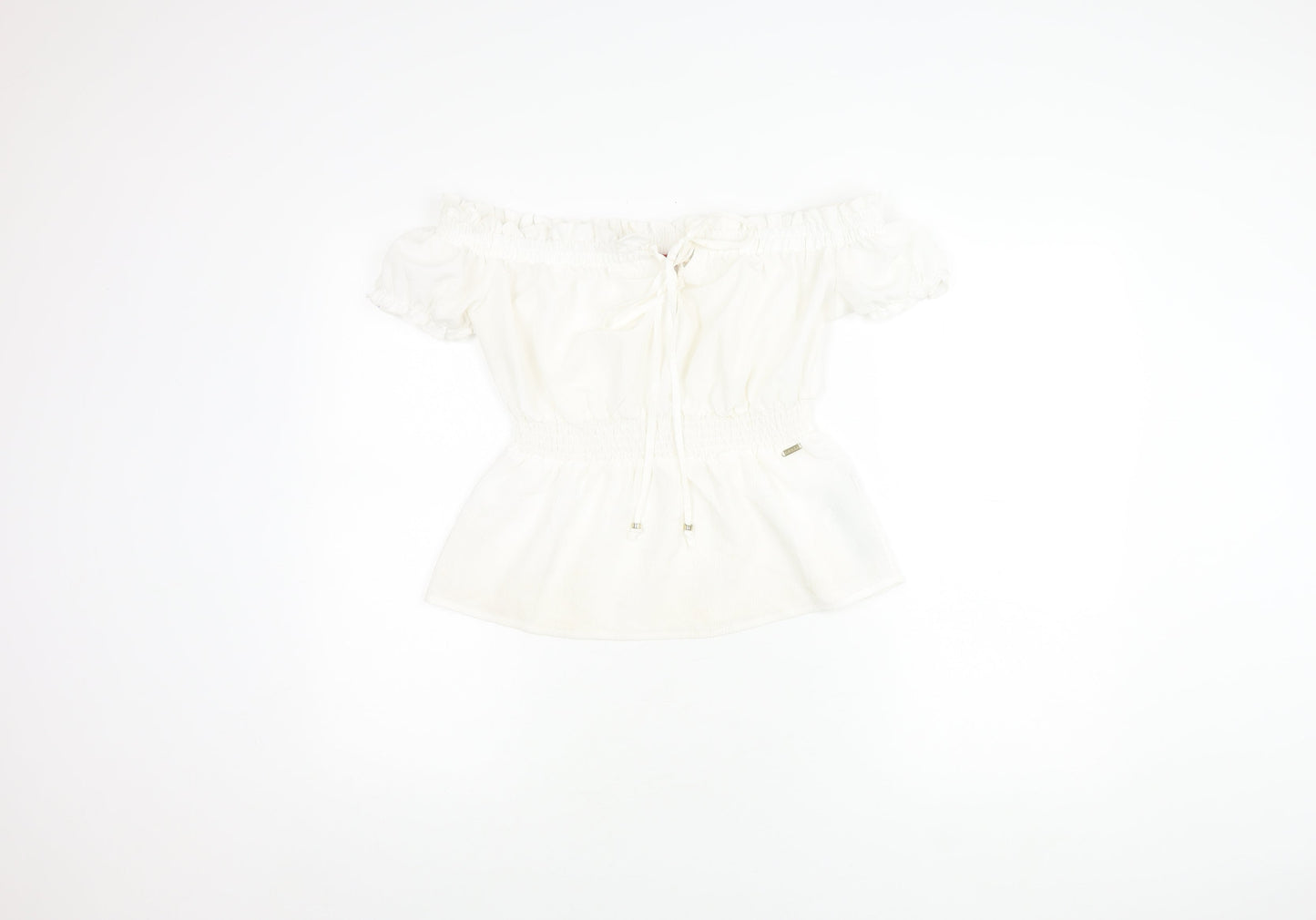 Womens UK Size 12 GUESS White Basic Blouse