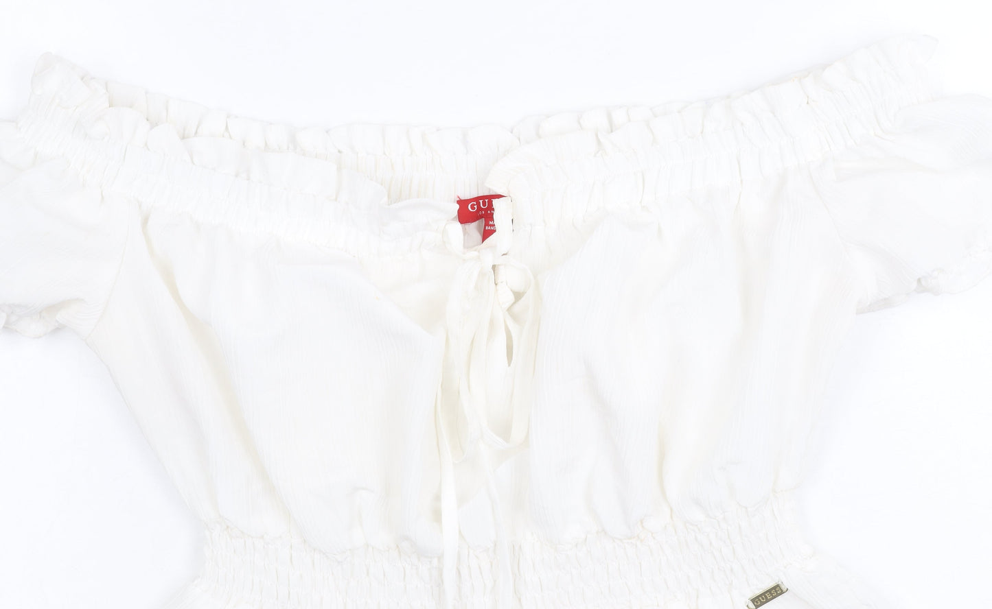 Womens UK Size 12 GUESS White Basic Blouse
