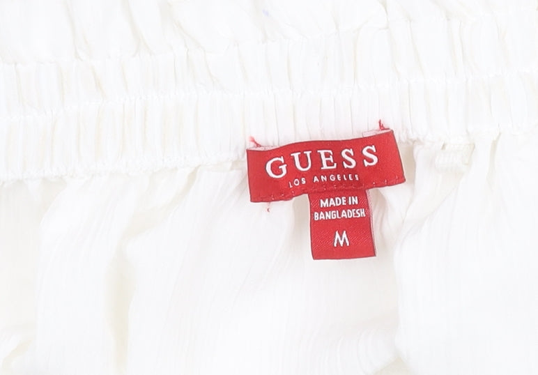 Womens UK Size 12 GUESS White Basic Blouse