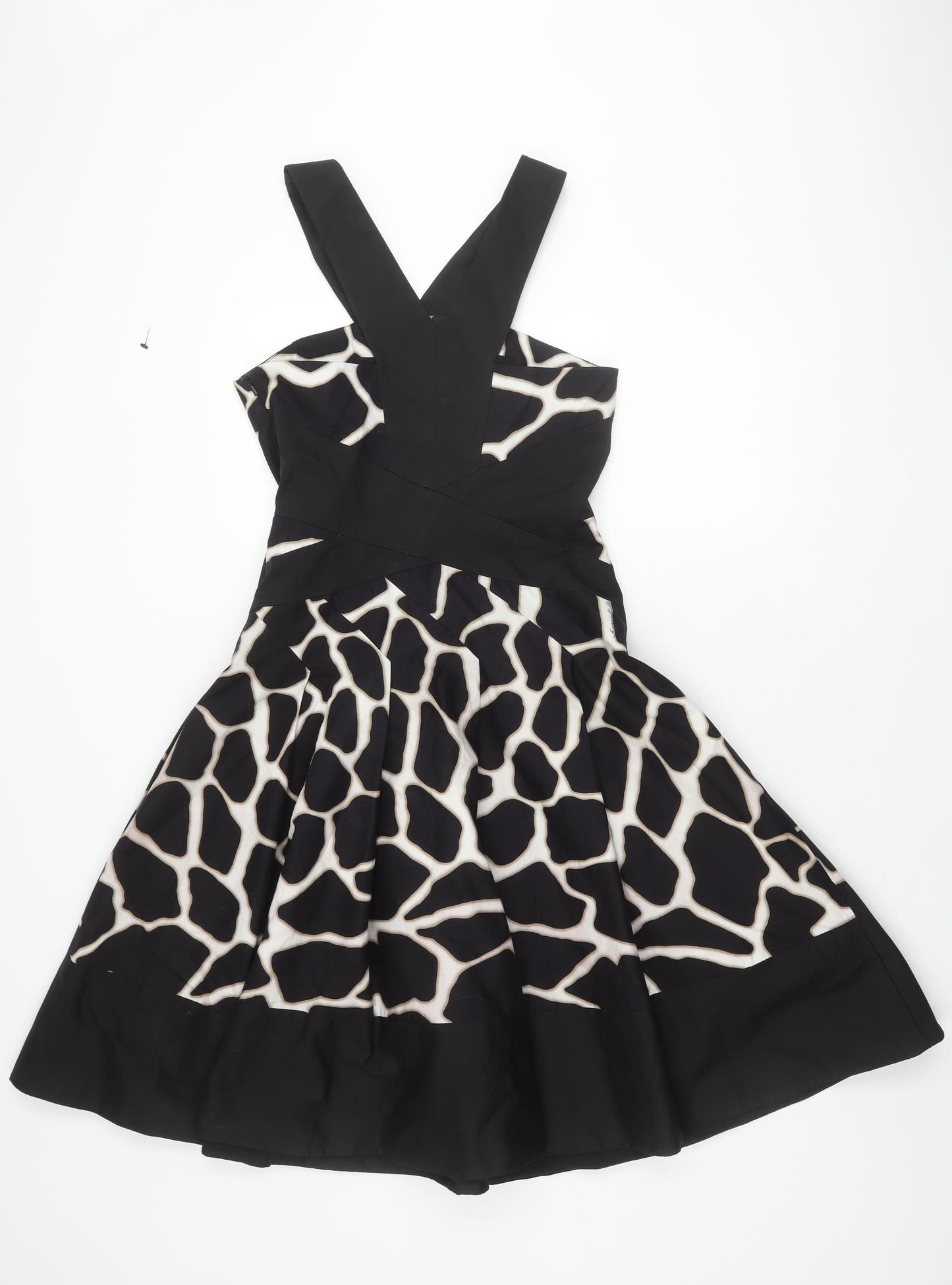 Karen Millen Women's Black Animal Print Dress Size 12