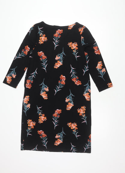 Joules Women's Black Floral Dress Size 8