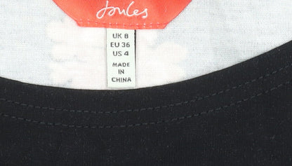 Joules Women's Black Floral Dress Size 8
