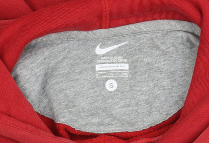 Mens UK Size S Nike Red Pullover Hoodie