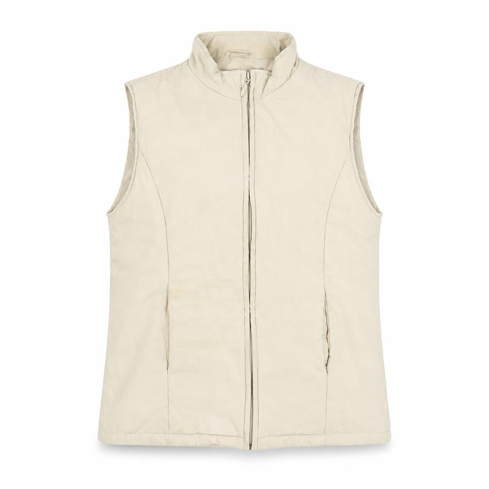 Womens UK Size 10 EWM Pure Classics Beige Gilet