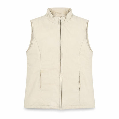 Womens UK Size 10 EWM Pure Classics Beige Gilet