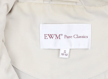 EWM Women's Beige Waistcoat Size 10-12, Full Zip Casual