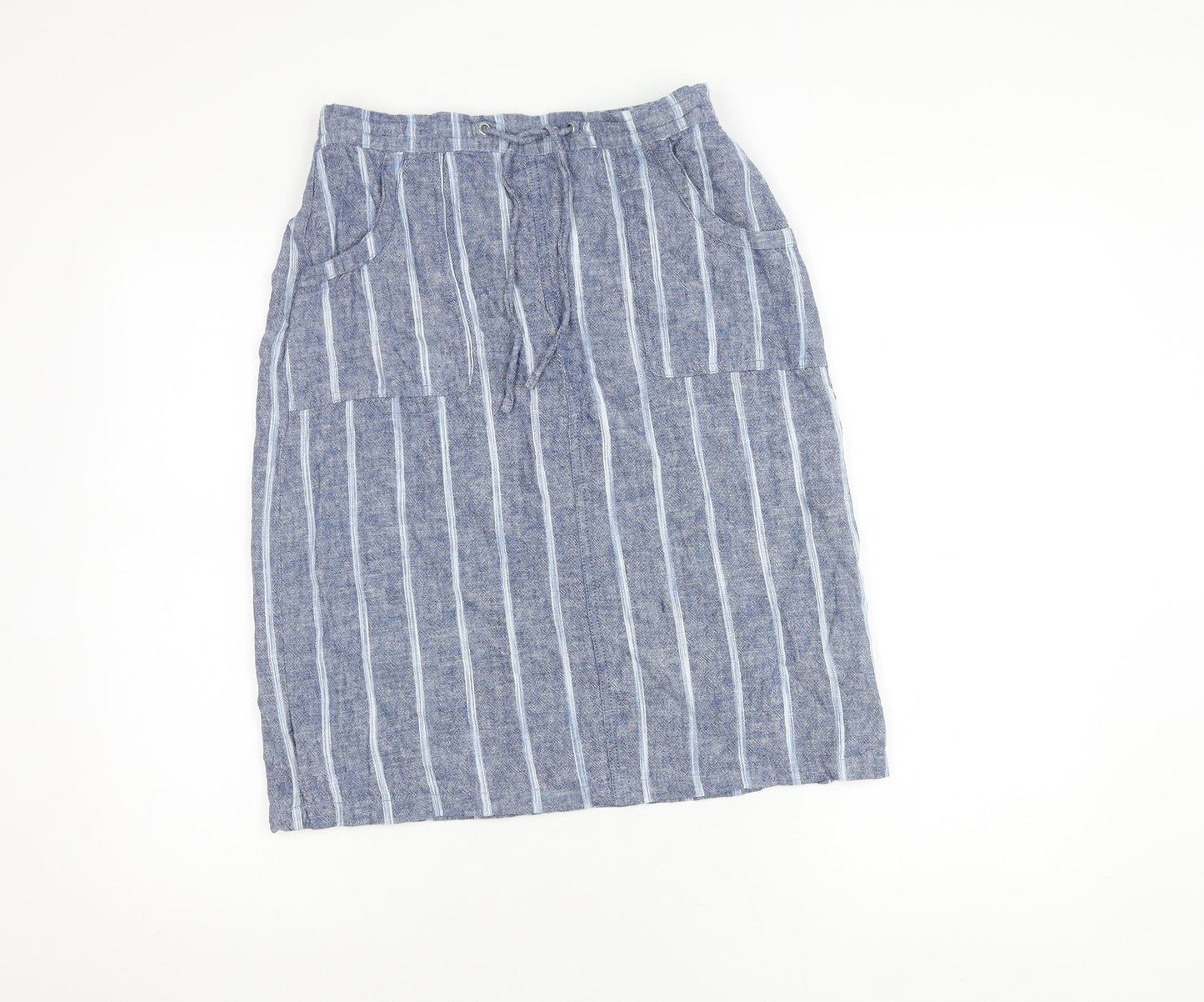 Isle Collection Women's Blue Midi Skirt Size 10