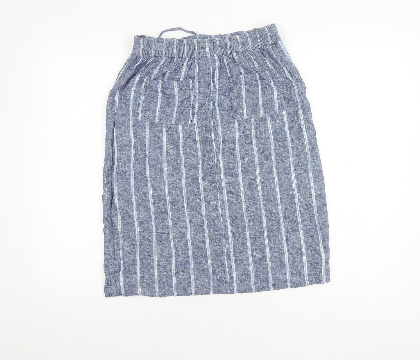 Isle Collection Women's Blue Midi Skirt Size 10