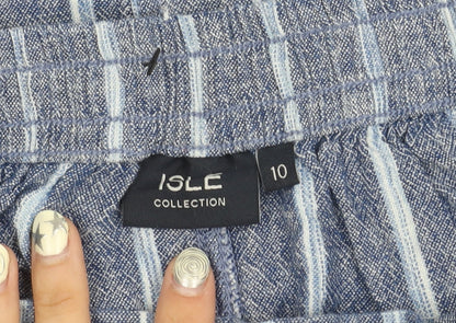 Isle Collection Women's Blue Midi Skirt Size 10