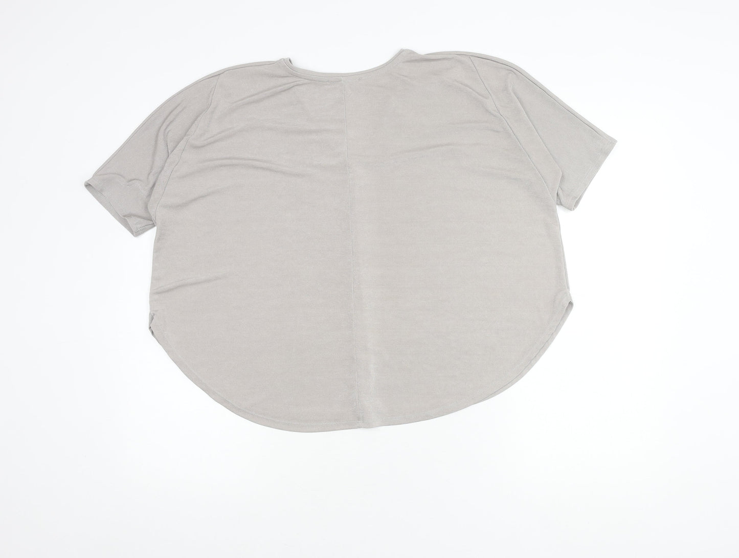 Womens UK Size S Mango Grey Basic T-Shirt