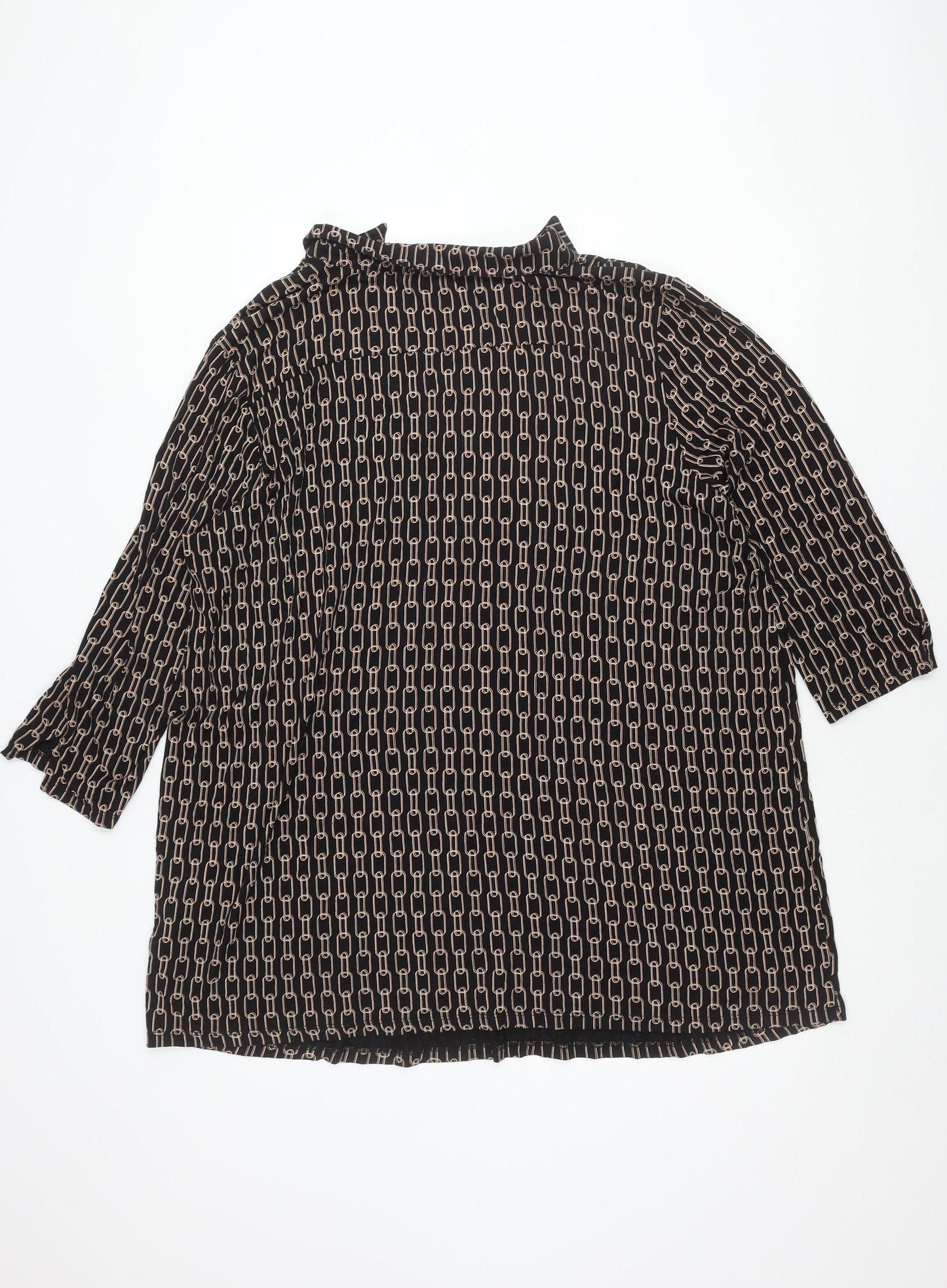 Womens UK Size 24 Principles Black Basic Blouse