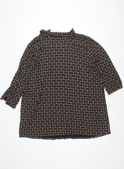 Womens UK Size 24 Principles Black Basic Blouse