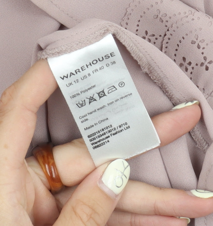 Womens UK Size 12 Warehouse Purple Basic Tank