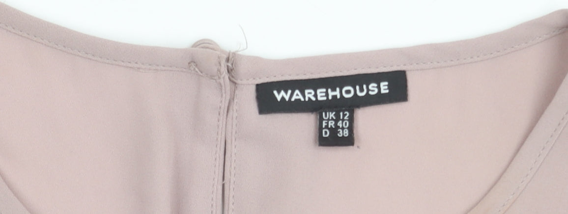 Womens UK Size 12 Warehouse Purple Basic Tank
