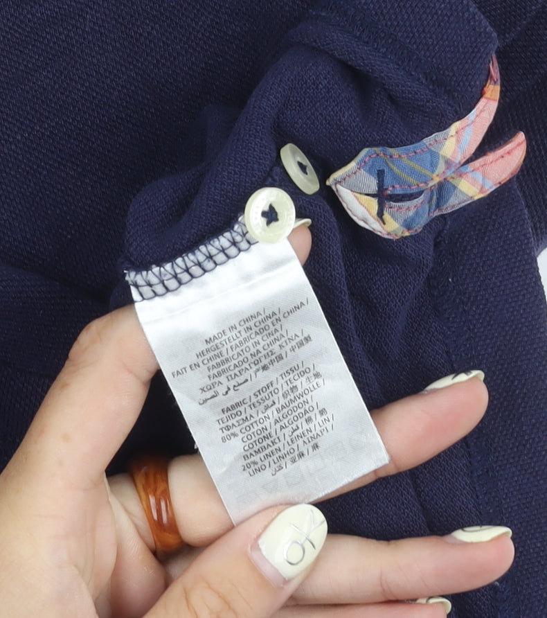 GANT Men's Blue Polo Shirt, M, Casual Style