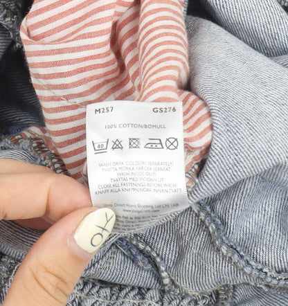 Miss Selfridge Women’s Blue Denim Dungaree Playsuit Size 12