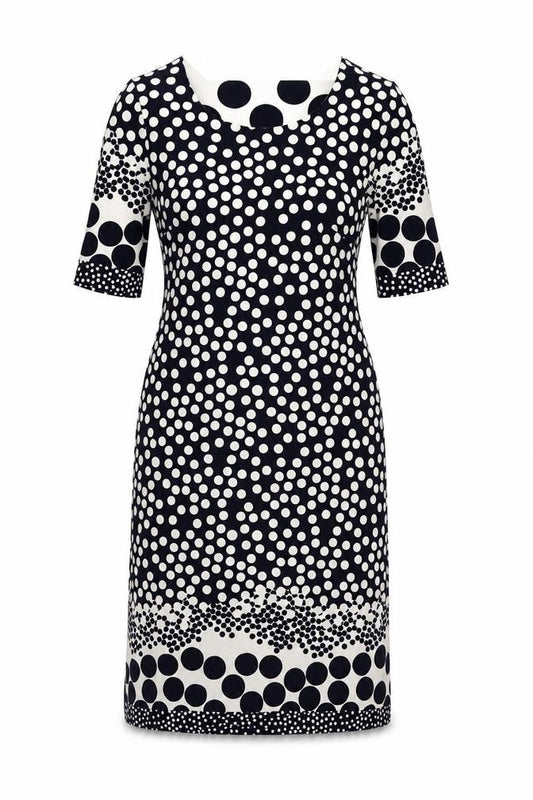 Front view of Kaleidoscope Petite Polka Dot Dress - Women's, size 6