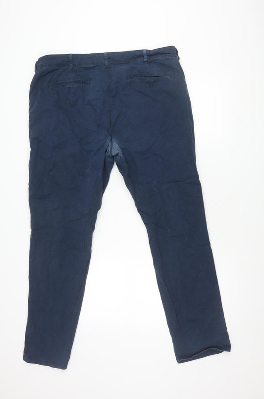 LC Waikiki Men's Blue Cotton Trousers, Size 38