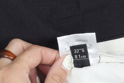 Samuel Slater Men's Black Wool Mohair Dress Pants