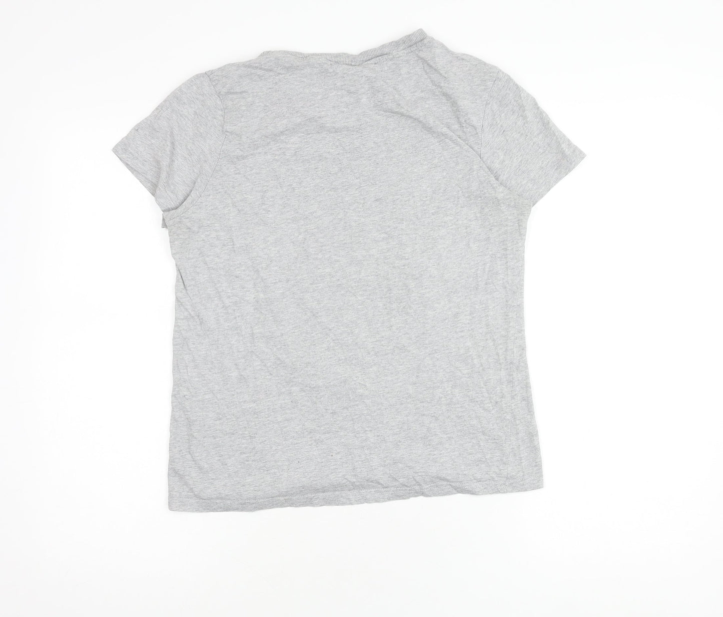 Womens UK Size S Disney Grey Basic T-Shirt