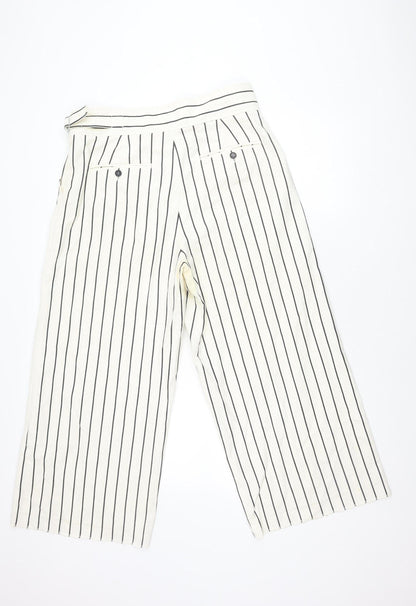 L.K. Bennett Women’s White Striped Trousers UK 16