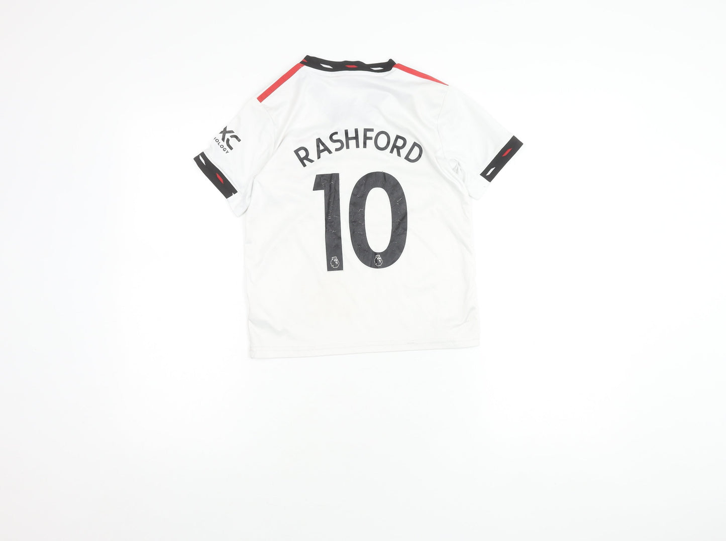 Adidas Boys White Rashford 10 Manchester Utd Jersey 22 T-Shirt